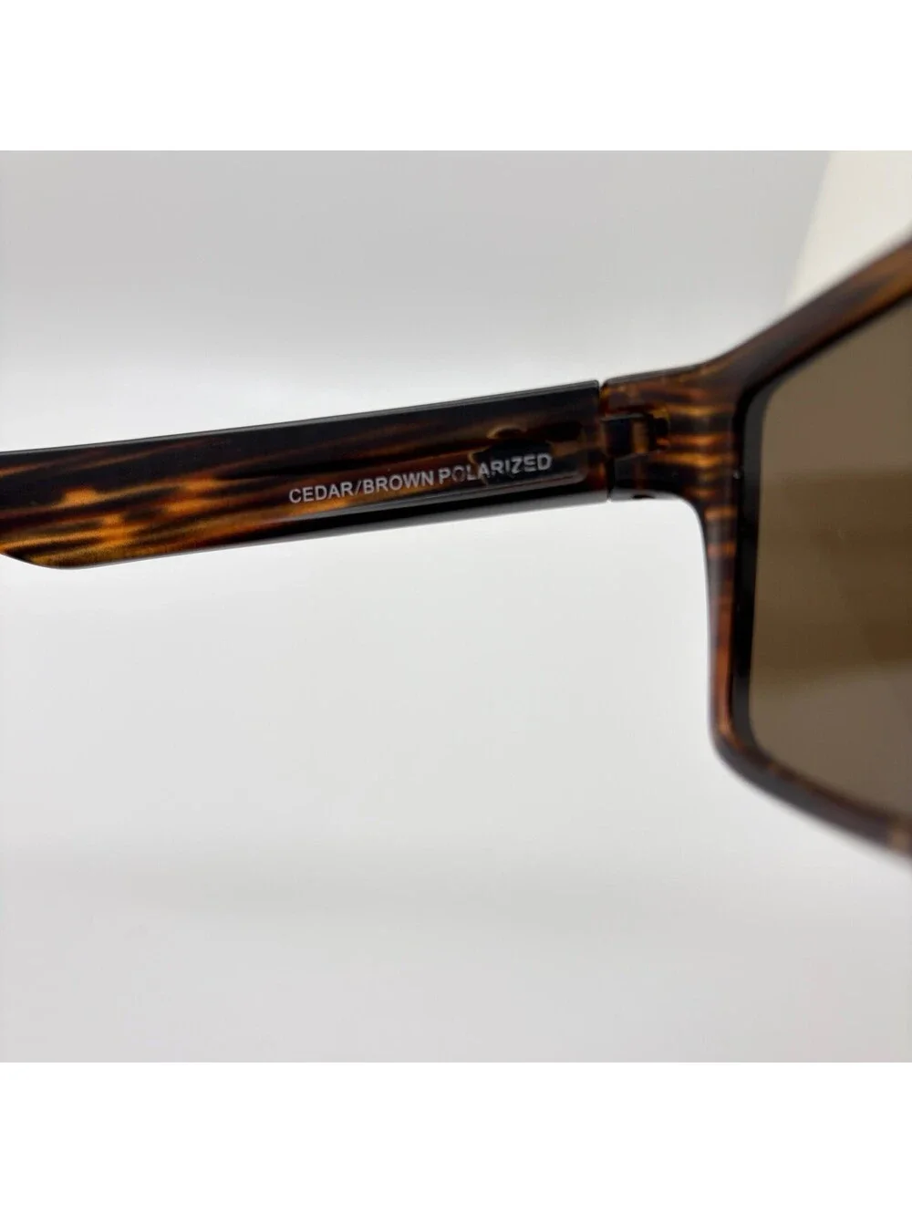 Unsinkable Polarized Echo Cedar/Brown Sunglasses Wood Grain Frames Brown Lense